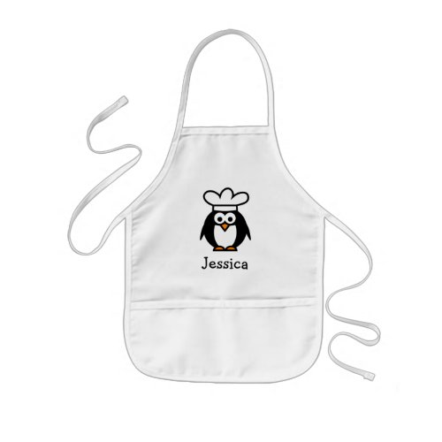 Chef penguin cartoon apron for kids  Personalize