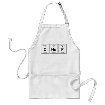 Chef Periodic Table Adult Apron by coolgiftshop at Zazzle