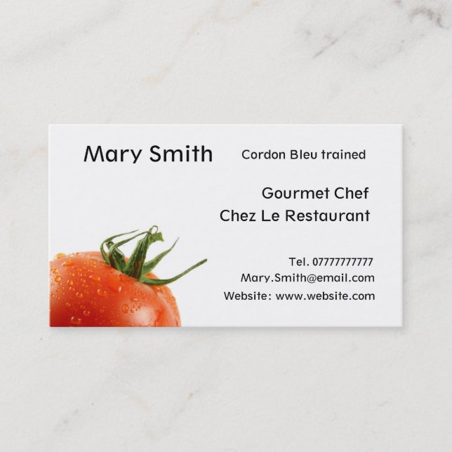 Chef / Personal Chef / Cook business cards (Front)