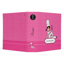 Chef Personaliized Recipe Binder with Illustration