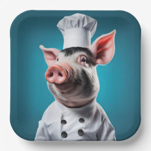 Chef Pig Paper Plates