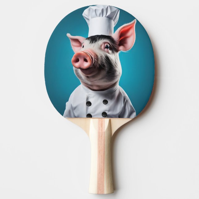 Chef Pig Ping Pong Paddle (Front)