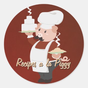 Chef Piggy Stickers by Customizables at Zazzle