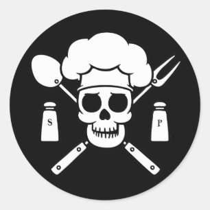 Chef Pirate Classic Round Sticker