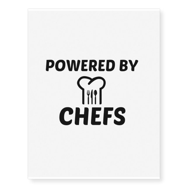CHEF POWERED BY TEMPORARY TATTOOS (Front)