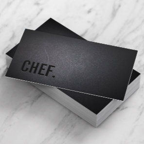 Chef Professional Dark Minimalist Business Card