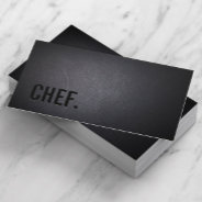 Chef Professional Dark Minimalist Business Card at Zazzle