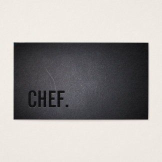 Chef Professional Dark Minimalist Business Card