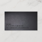 Chef Professional Dark Minimalist Business Card (Back)