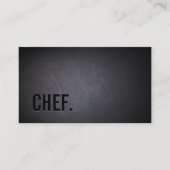 Chef Professional Dark Minimalist Business Card (Front)