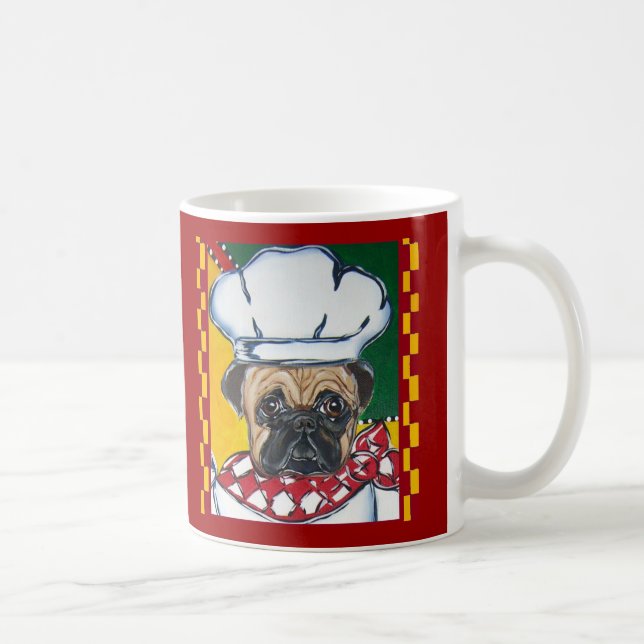 Chef Pug Coffee Mug (Right)