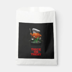 Chef Pumpkin Cauldron Trick or Treat Halloween Favor Bag
