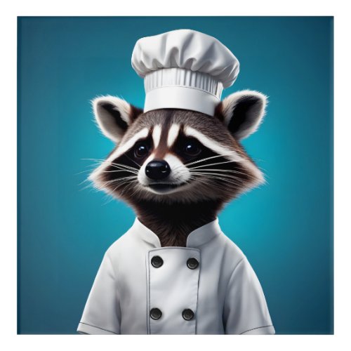 Chef Raccoon Acrylic Print