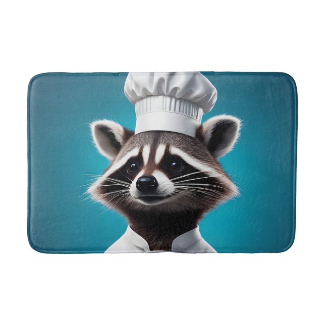 Chef Raccoon Bath Mat (Front)