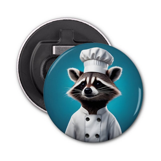 Chef Raccoon Bottle Opener (Front)