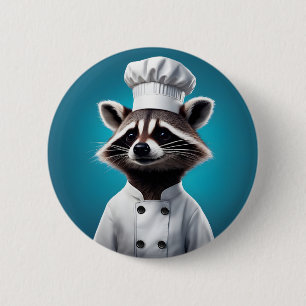 Chef Raccoon Button