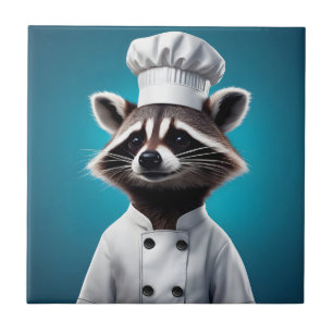 Chef Raccoon Ceramic Tile