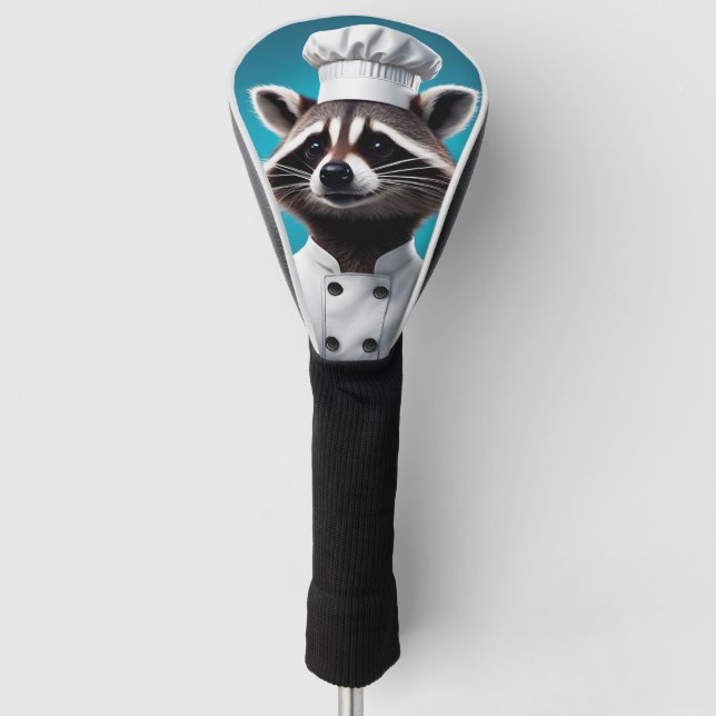 Chef Raccoon Golf Head Cover (Front)