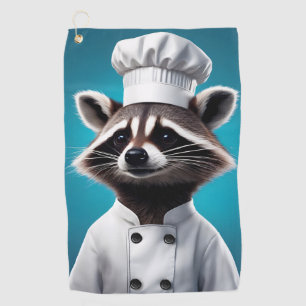 Chef Raccoon Golf Towel