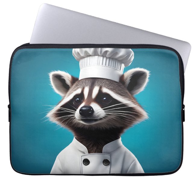 Chef Raccoon Laptop Sleeve (Front)
