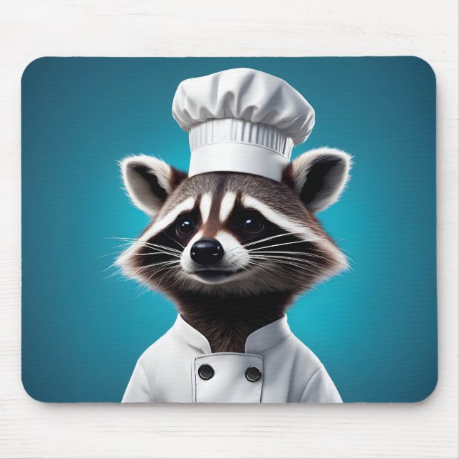 Chef Raccoon Mouse Pad (Front)