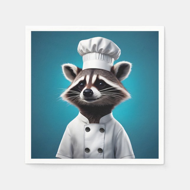 Chef Raccoon Napkins (Front)