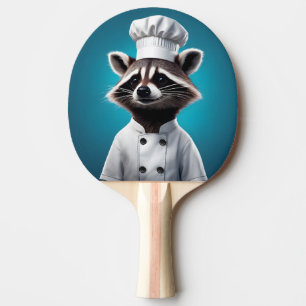 Chef Raccoon Ping Pong Paddle