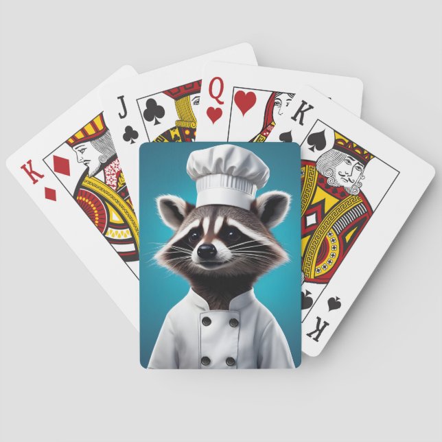Chef Raccoon Poker Cards (Back)
