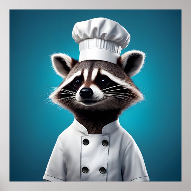 Chef Raccoon Poster (Front)
