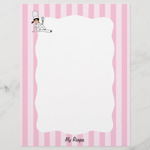 Chef Recipe Letterhead for Binders