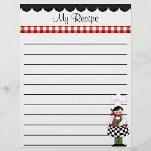 Chef Recipe Stationery