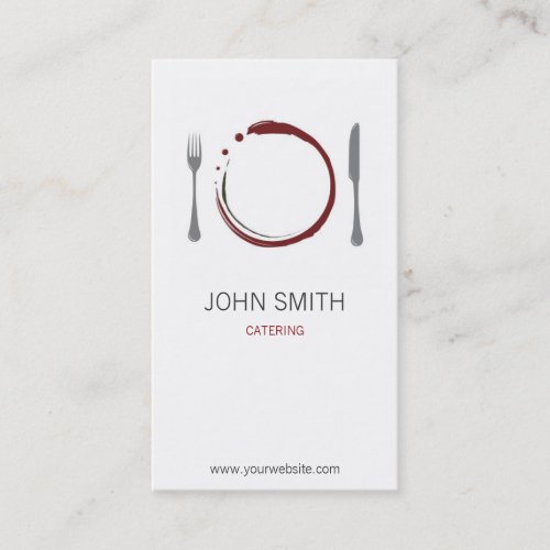 Chef Restaurant and Catering with Plate Business Card