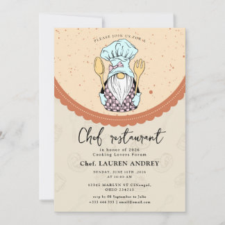 Chef Restaurant Celebration Invitation
