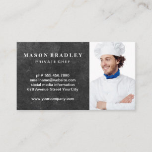 Chef Restaurant Manager Custom Picture Business Card