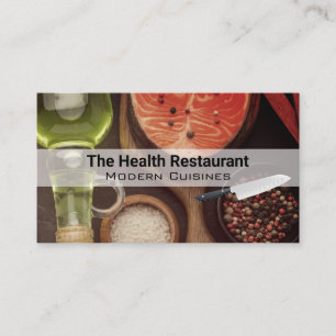 Chef Restaurant Owner Fish Oil Spices Business Card