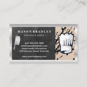 Chef Restaurant Owner Food Industry Business Card