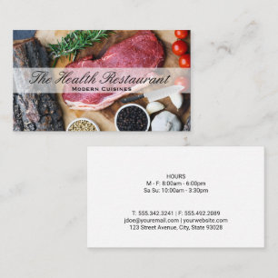 Chef   Restaurant Owner   Steak Herbs Spices Business Card