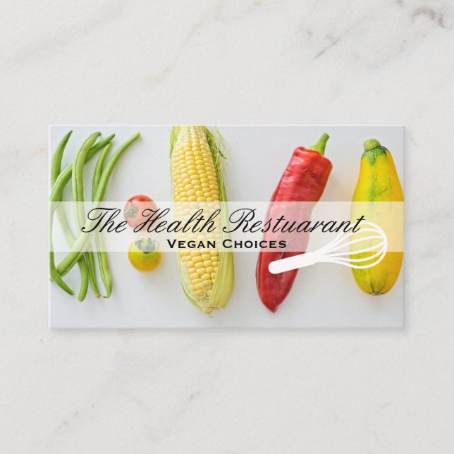 Chef | Restaurant Owner | Vegetables Business Card (Front)