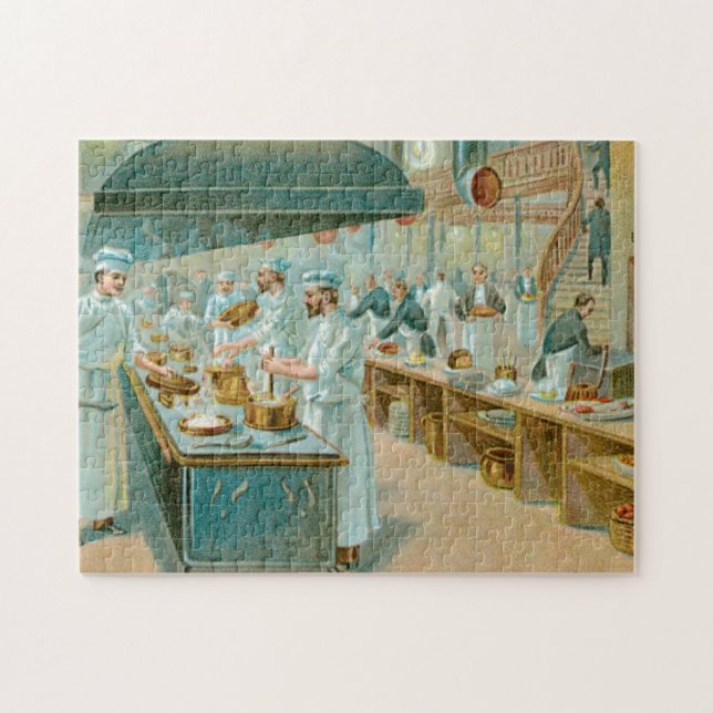 Chef Restaurant Vintage Food Jigsaw Puzzle (Horizontal)