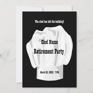 Chef Retirement Custom Invitation