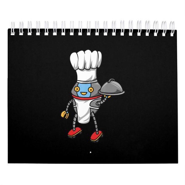Chef Robot Humor Graphic Design - Funny Cooking Calendar (Cover)