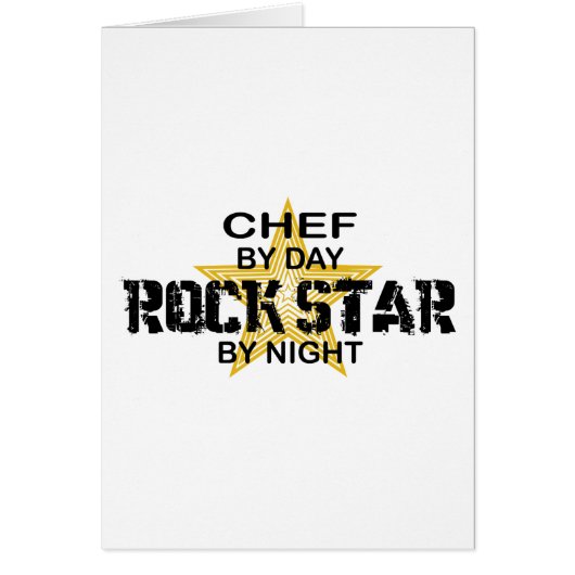 Chef Rock Star by Night Cards (Front)