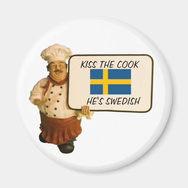 Chef Says Kiss The Cook Magnet (Front)