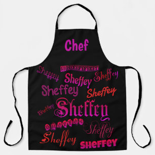 Chef Sheffey Black, Pink and Red Apron