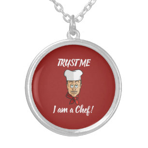 Chef Silver Plated Necklace