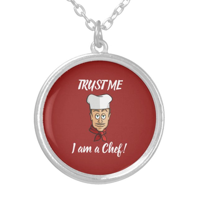 Chef Silver Plated Necklace (Front)