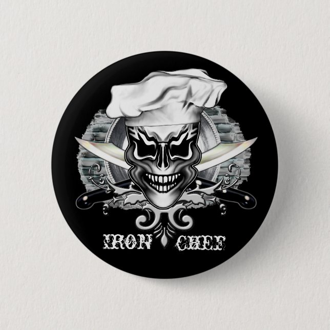 Chef Skull 1 Button (Front)