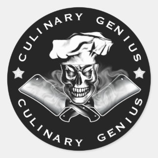 Chef Skull 3.1 Classic Round Sticker