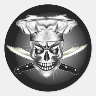 Chef Skull 3.1 Classic Round Sticker