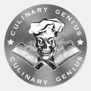 Chef Skull 3.1 Classic Round Sticker